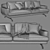 Elegant Lemamobili Mustique Sofa 3D model small image 4