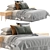 Modern Scandinavian Style Bed 3D model small image 1