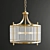 Delight Brass Collection: Stunning 4-Light Chandelier 3D model small image 1