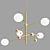 Globe Mobile 5-Light Brass Chandelier 3D model small image 2