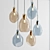 Lovisa: Stylish Glass and Metal Pendant Lamp 3D model small image 1