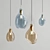 Lovisa: Stylish Glass and Metal Pendant Lamp 3D model small image 2
