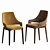 Velvet and Metal Velis Chair 3D model small image 1