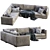 Modern Flexform Magnum Sofa 3D model small image 2