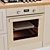 Elegant Amarone Classic Kitchen - Complete with Korting Oven, Elica Extractor & Kerama Marazzi Accordion Splashback 3D model small image 4