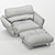 Rochebobois Itineraire Armchair: Elegant Design, Exceptional Comfort 3D model small image 5