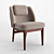 Elegant Brightliner Dining Chair 3D model small image 1