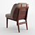 Elegant Brightliner Dining Chair 3D model small image 2