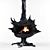 Gothic Fireplace: Tim Burton Style 3D model small image 1