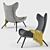 Modern Grey Armchair: JYSK DAMSHOLTE 3D model small image 2