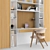 Compact Office Desk Set 3D model small image 2