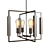 Sleek Steel Zinger Chandelier 3D model small image 1