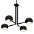 Retro Charm Chandelier 3D model small image 1