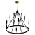 Golden Glow Chandelier 3D model small image 1