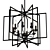 Elegant Black Abner Chandelier 3D model small image 1