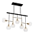 Elegant Glass Globes Chandelier 3D model small image 1