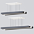 Slimline Linear Pendant Light: Modern Minimalist Lighting 3D model small image 4