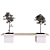 14-Piece Plant Tree Set with Bench 3D model small image 5