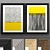 Sleek Art Frame Set: White and Black - 6 Frames, 50x70cm 3D model small image 1