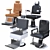 Ultimate Barbershop Chair Collection 3D model small image 1