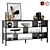 Contempo Low Shelving with Stylish Accessories 3D model small image 1