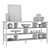Contempo Low Shelving with Stylish Accessories 3D model small image 5