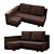 Richard Veneto: Compact and Elegant Corner Sofa-Bed 3D model small image 1