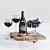 Elegant Wine Decor Set 3D model small image 5