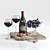 Elegant Wine Decor Set 3D model small image 6