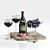 Elegant Wine Decor Set 3D model small image 9