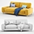 Cozy Strudel Sofa: 200x104x85 cm 3D model small image 2