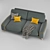 Cozy Strudel Sofa: 200x104x85 cm 3D model small image 6