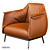 Luxurious Archibald Armchair: Sophisticated Comfort 3D model small image 1
