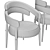 Marlene Dining Chair: Hollywood Glamour for Your Dining Room 3D model small image 5