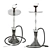 Elegant Dual-Toned Hookah 3D model small image 1