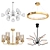 Sleek Glass & Chrome Chandelier 3D model small image 1
