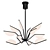 Sleek Glass & Chrome Chandelier 3D model small image 5