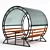 Metallic Polycarbonate Gazebo 3D model small image 1