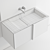 Paral Vanity Unit & Integrated Washbasin Set 3D model small image 5