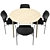 ELLE Nova Sea Chairs: Stylish Round Table Set 3D model small image 2