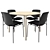 ELLE Nova Sea Chairs: Stylish Round Table Set 3D model small image 3