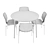 ELLE Nova Sea Chairs: Stylish Round Table Set 3D model small image 5
