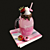 Strawberry Bliss Milkshake 3D model small image 1