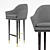 Stellar Luna Bar Chair: Sleek and Stylish 3D model small image 1