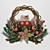 Festive Holiday Wreath - 550mm x 550mm 3D model small image 1