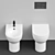 Azzurra Ceramica Nuvola - Sleek Ceramic WC & Bidet 3D model small image 2