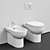 Azzurra Ceramica Nuvola - Sleek Ceramic WC & Bidet 3D model small image 4