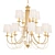 Rustic Elegance: 12-Light Mediterranean Style Chandelier 3D model small image 1