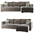 Luxury King Corner Sofa 3D model small image 1