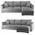 Luxury King Corner Sofa 3D model small image 2